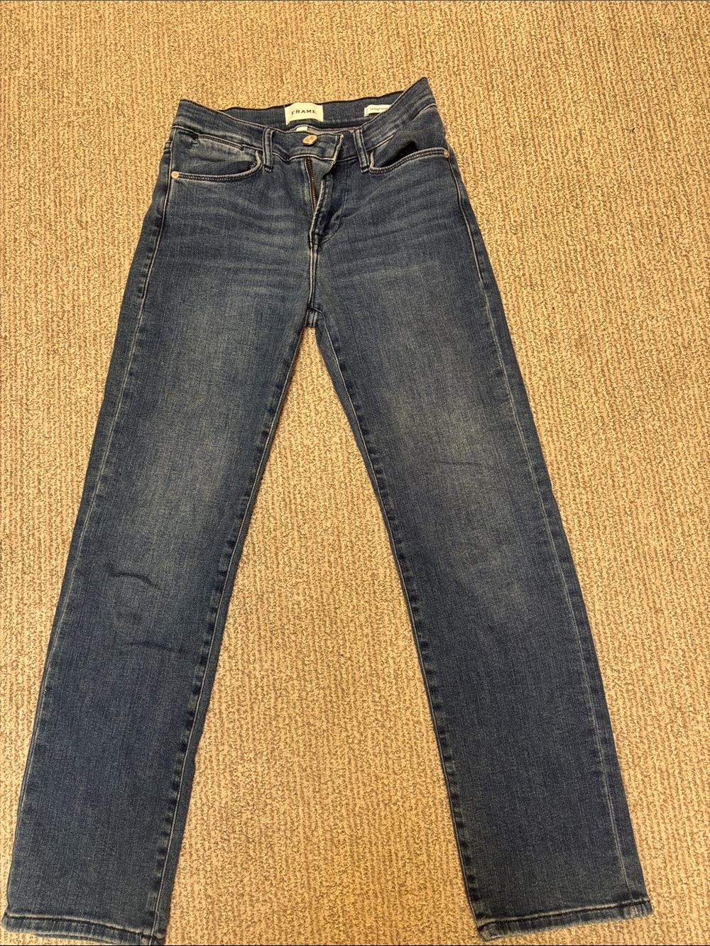 Frame Denim Straight Leg Jeans - Color Bestia